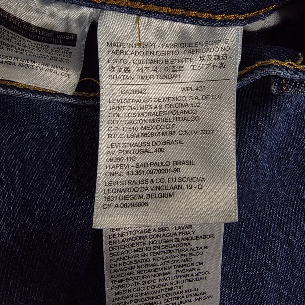 Levi's‎ 501 Mens Dark Wash Blue Button Fly Denim Jeans W30 L27